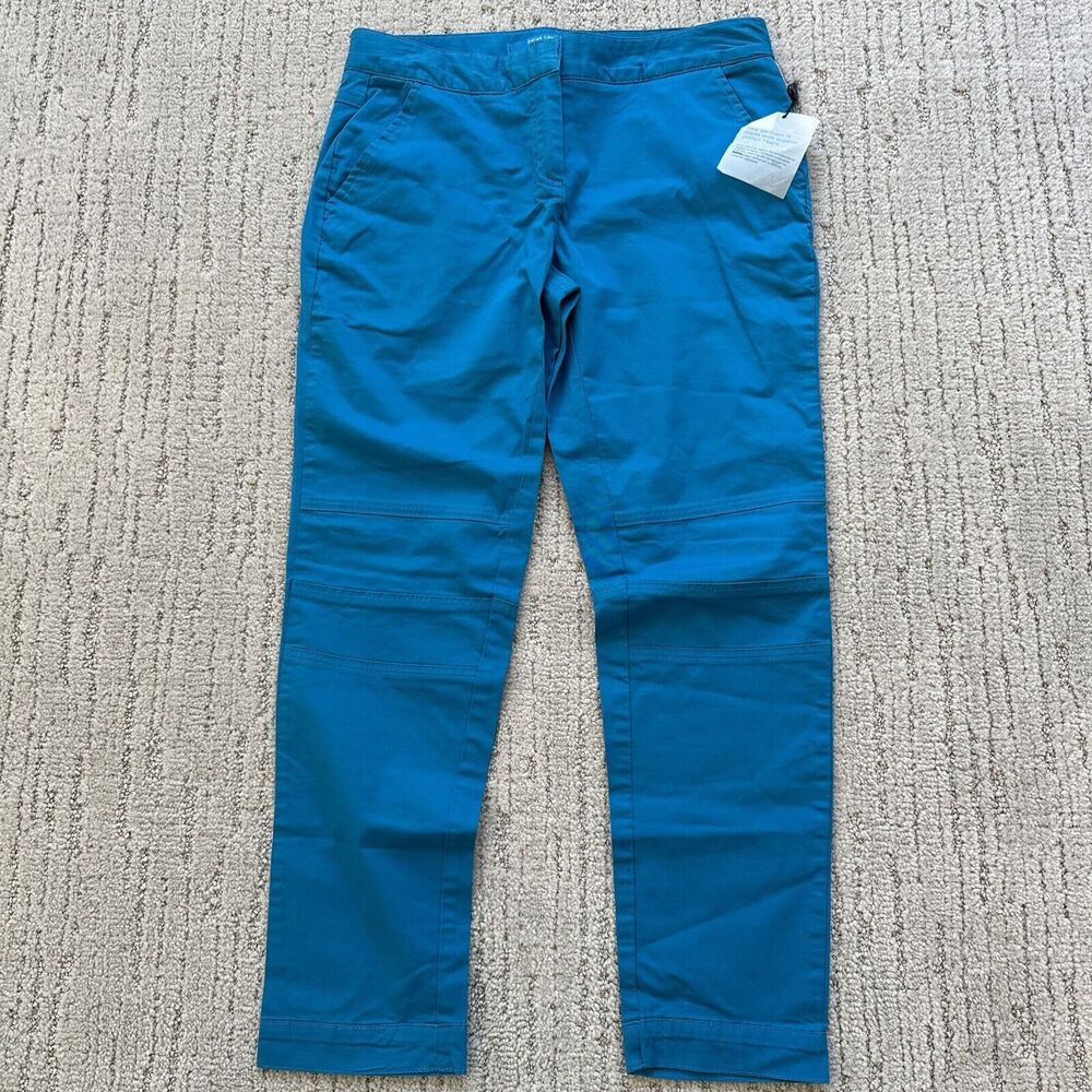 New Derek Lam DesigNation Crop Pants Size‎ 4 Pieced Seamed Atlantic Blue Slim